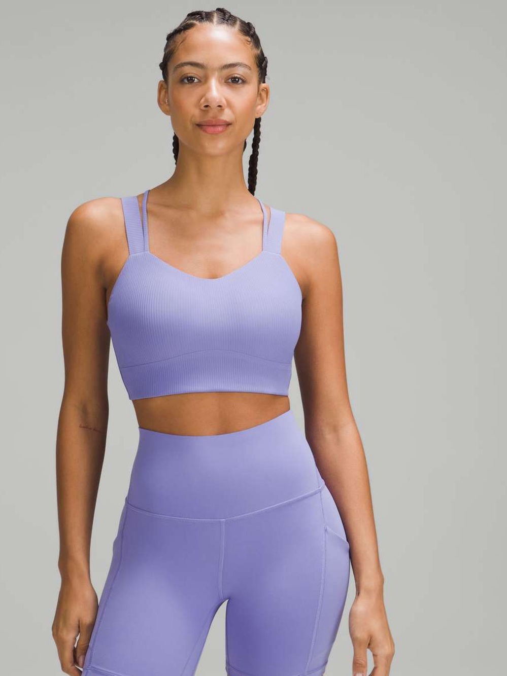 Lululemon Like A Cloud Longlined Ribbed Bra *Light support D/DD Dark Lavender